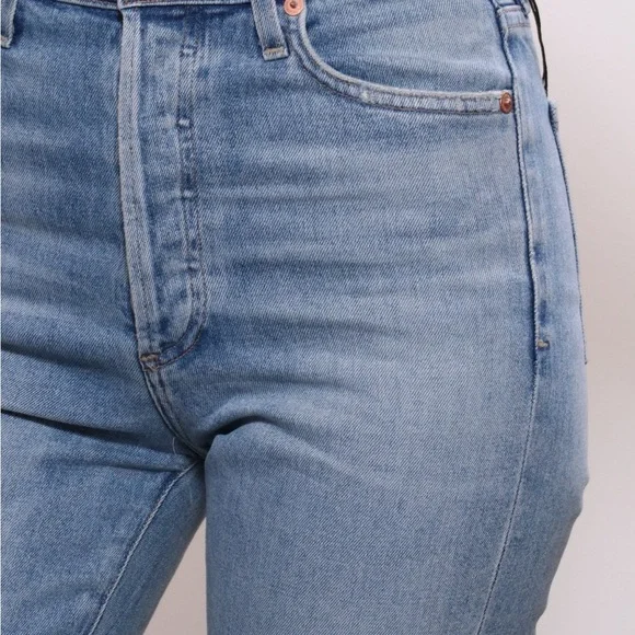Citizens of Humanity Olivia Crop High Rise Slim Jeans Renew‎ Wash Blue Size 25 - Picture 6 of 12